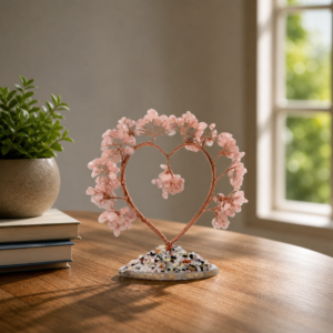 HEART SHAPED ROSE QUARTZ TREE