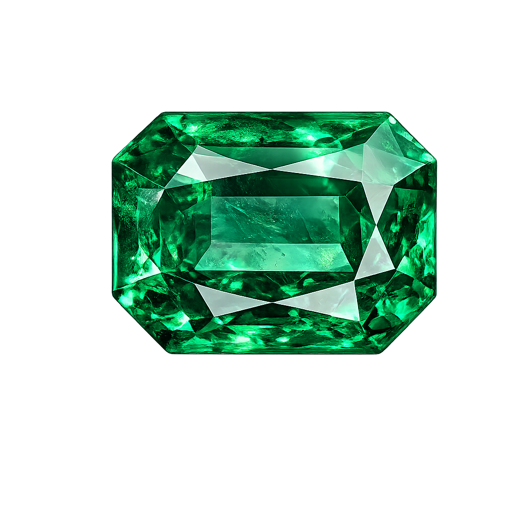 Natural emerald gemstone