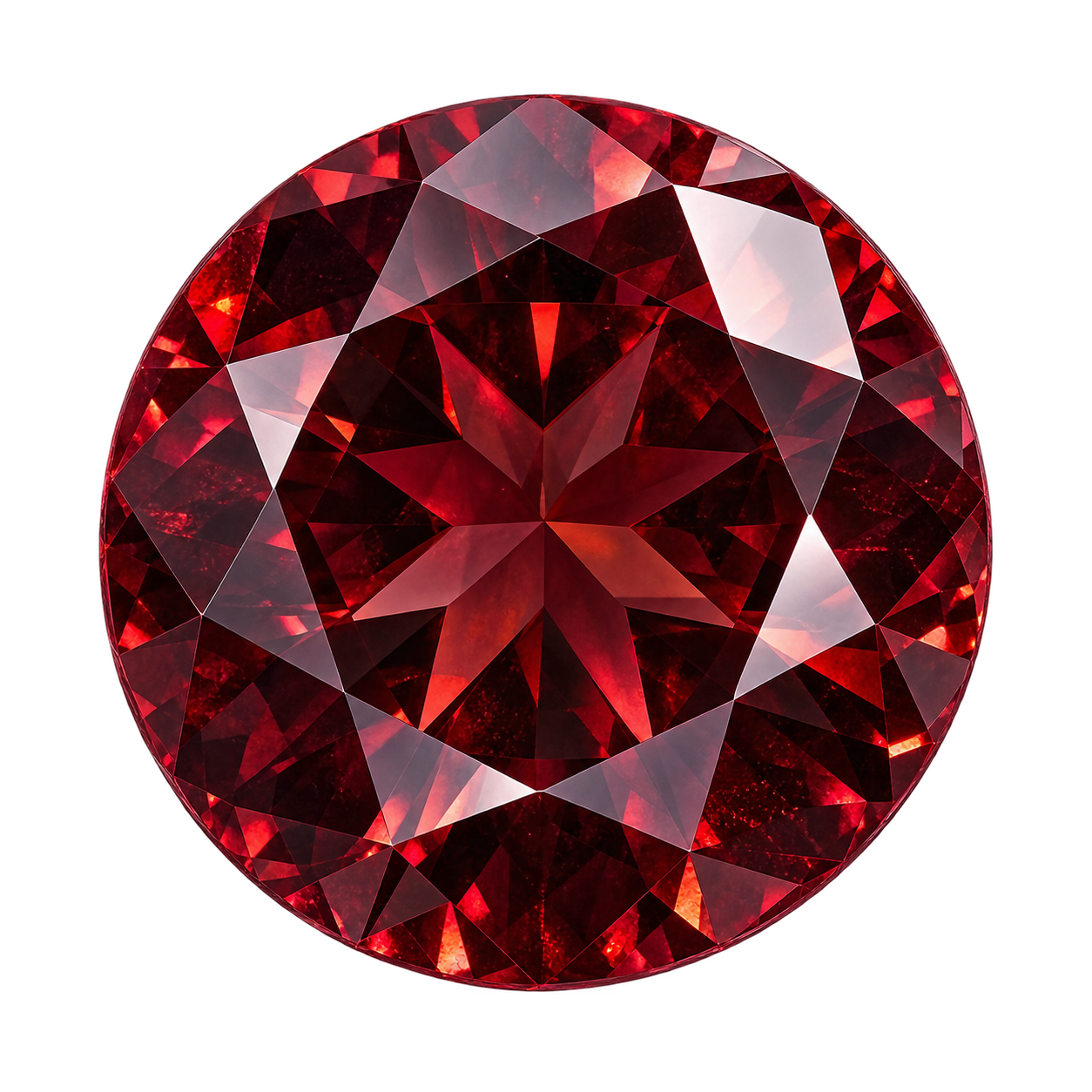 Natural garnet gemstone