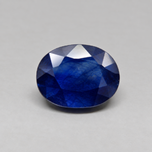 Natural Blue Sapphire Gemstone – 5.54 Ct Dark Blue Oval Mixed Cut