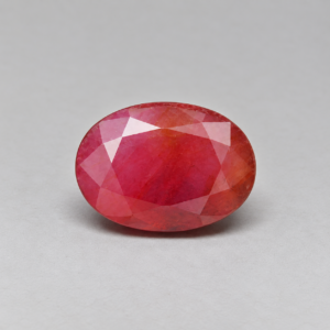 Natural Ruby Gemstone – 5.49 Ct Brownish Red Oval Mixed Cut