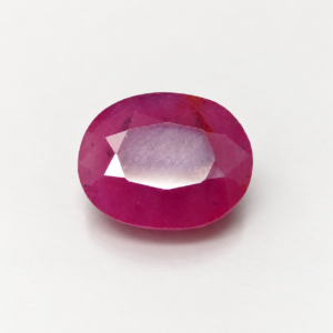 Natural Purplish Red Ruby – 3.34 Carat Oval Mixed Cut