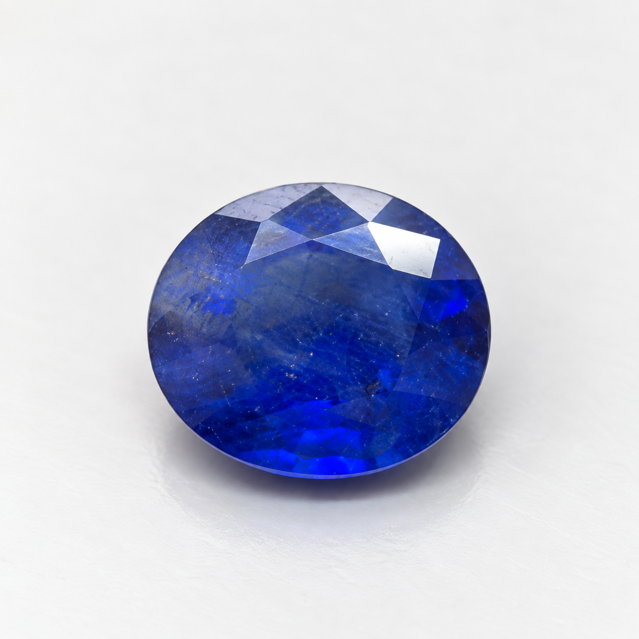 Natural Blue Sapphire (Neelam) – 3.11 Carat Oval Mixed Cut