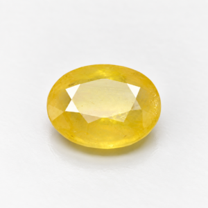 Natural Yellow Sapphire (Pukhraj) – 6.40 Carat Oval Mixed Cut