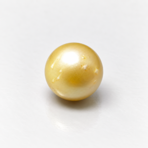 Natural-Looking Yellow Cultured Pearl – 4.79 Carat Round Sphere